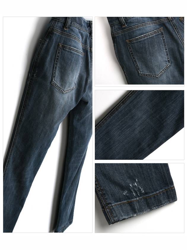 Plate Washed Jeans Blue - DOLCE&GABBANA - BALAAN 7