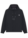 Hoodie Windbreaker in Nylon with Grey Fox Head Patch Black - MAISON KITSUNE - BALAAN 2