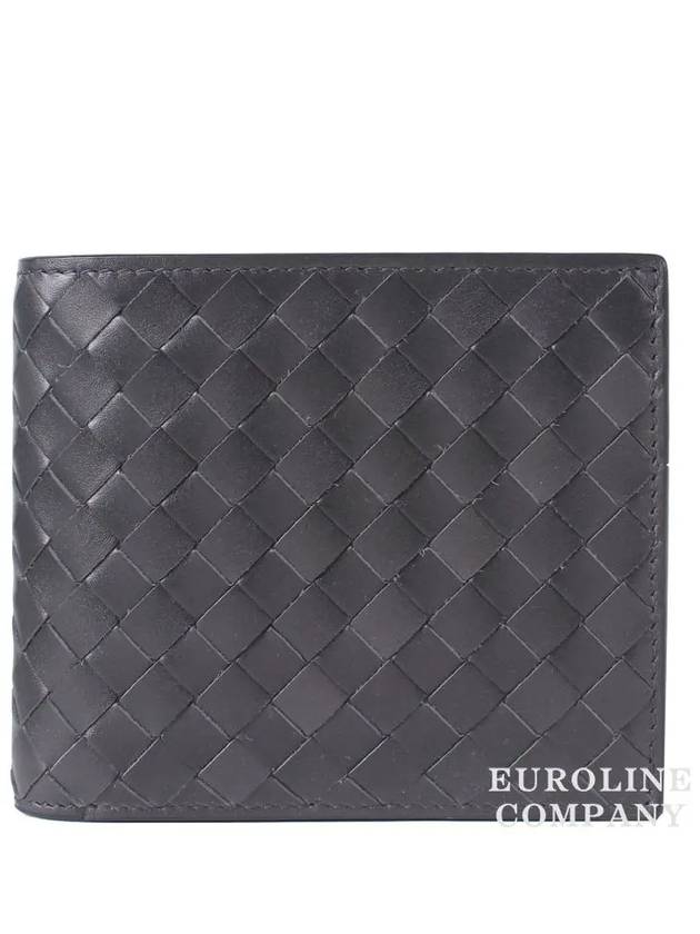 Intrecciato Weaving Half Wallet Dark Grey - BOTTEGA VENETA - BALAAN 2