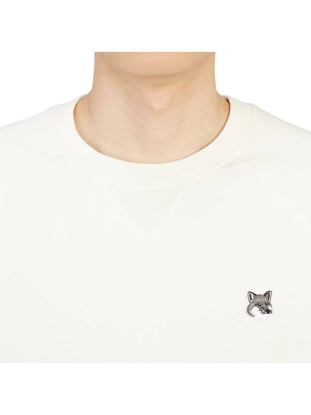 Grey Fox Head Patch Classic Sweatshirt White - MAISON KITSUNE - BALAAN 7