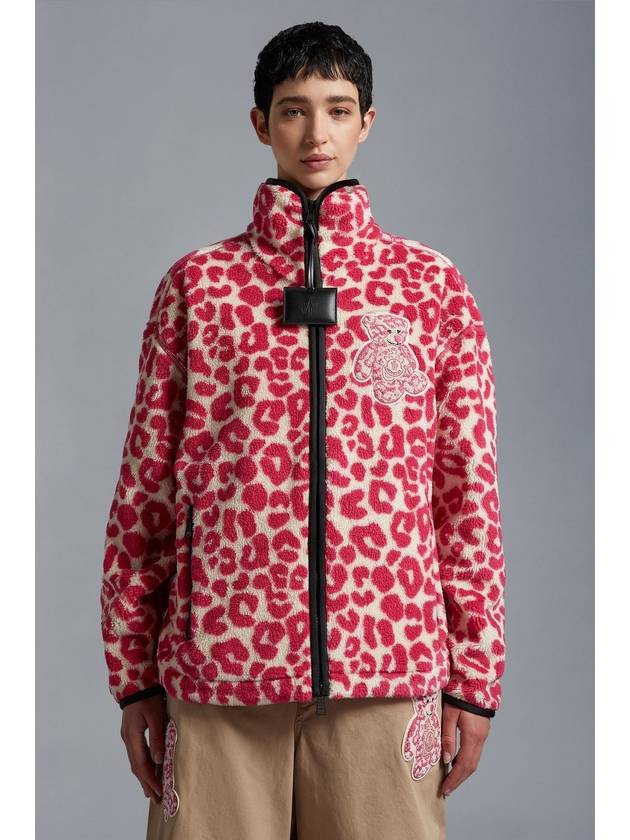 Teddy Zip-Up Jacket White Pink - MONCLER - BALAAN 4