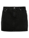 Stone Washed Denim Mini A-Line Skirt Black - A.P.C. - BALAAN 3