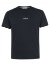 Stamp Two Print Short Sleeve T-Shirt Navy - STONE ISLAND - BALAAN 2