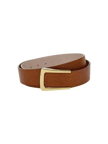 Women s Grainy Pattern Leather Belt Brown - BRUNELLO CUCINELLI - BALAAN 1