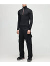 Grenoble high neck half zip up jersey long sleeve t shirt black 8G00018 809EE 999 - MONCLER - BALAAN 3