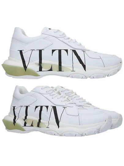 Men's VLTN Bounce Logo Low Top Sneakers White - VALENTINO - BALAAN 2