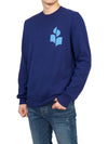 Evans Logo Crew Neck Knit Top Blue - ISABEL MARANT - BALAAN 6