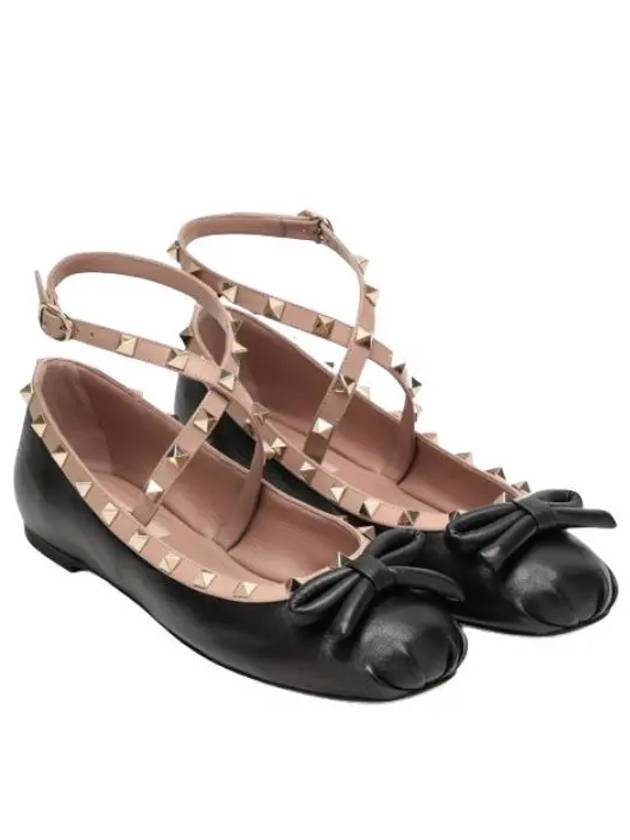 5W0S0HB6 VNW N71 5W2S0HB6 Rockstud Ballerina Shoes - VALENTINO - BALAAN 1