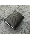 Monogram Cassandra Matelasse Half Wallet Black - SAINT LAURENT - BALAAN 4