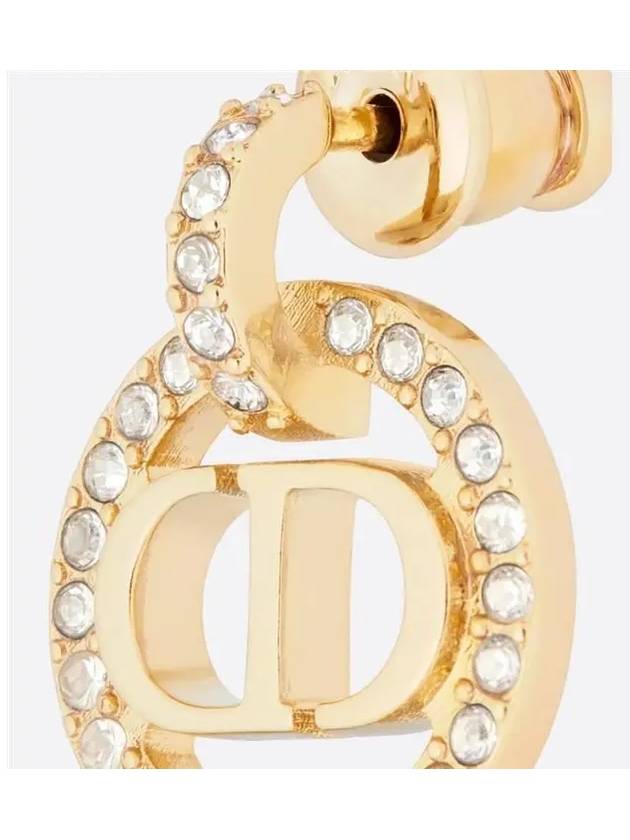 Petit CD Crystal Earrings Gold - DIOR - BALAAN 5