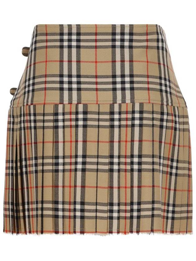 Vintage Check Wool Kilt pleated skirt Archive Beige - BURBERRY - BALAAN 4