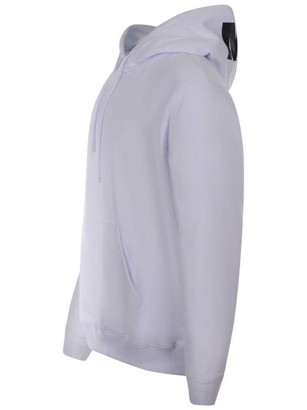 Maxi Logo Cotton Hoodie White - MSGM - BALAAN 4