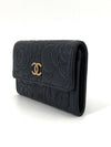 Lambskin camellia flap card wallet - CHANEL - BALAAN 4