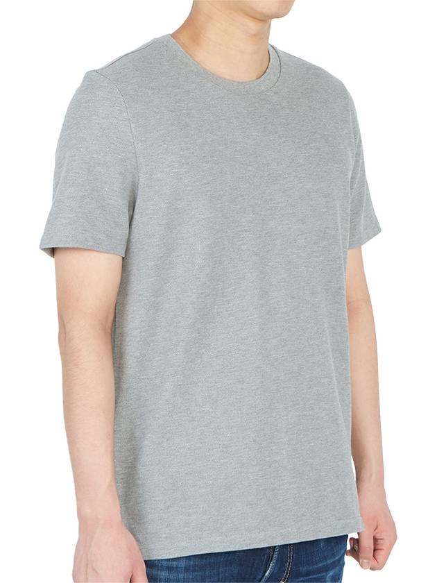 Men's Center Back Striped Short Sleeve T-Shirt Light Grey - THOM BROWNE - BALAAN 5