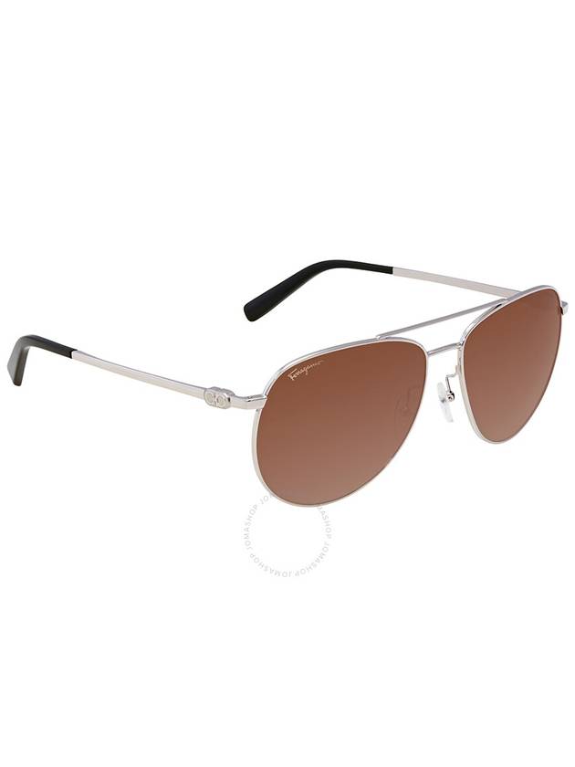 Ferragamo Brown Pilot Sunglasses SF157S 045 60 - SALVATORE FERRAGAMO - BALAAN 3