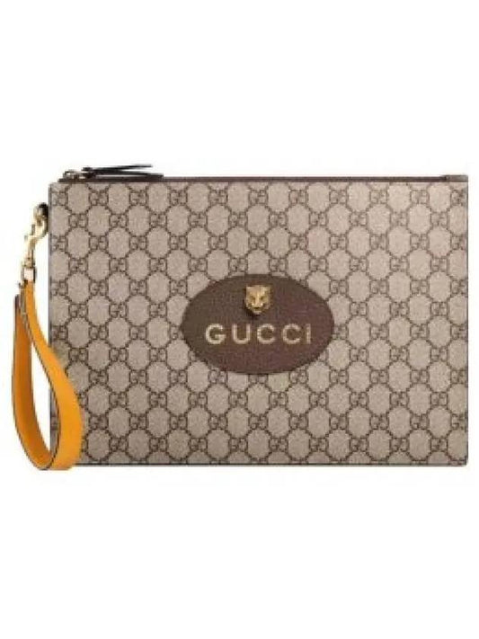 Neo Vintage GG Supreme Clutch Bag Beige Ebony - GUCCI - BALAAN 2