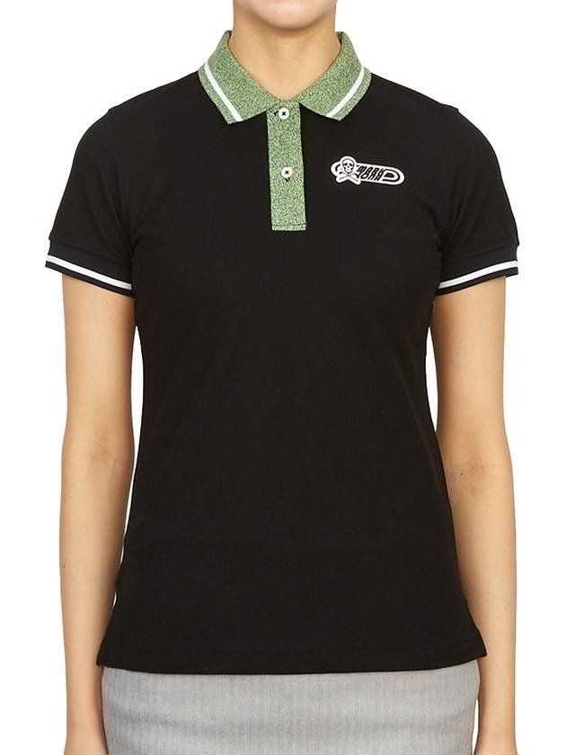 Golf Wear Women s Collar Short Sleeve T Shirt MLW 3B AP08 BLACK - MARK & LONA - BALAAN 2