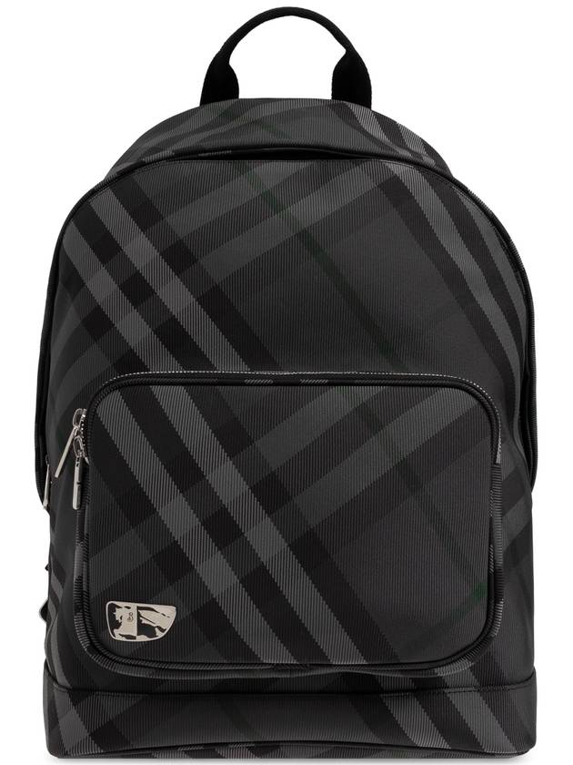 Grid Check Backpack Charcoal - BURBERRY - BALAAN 2