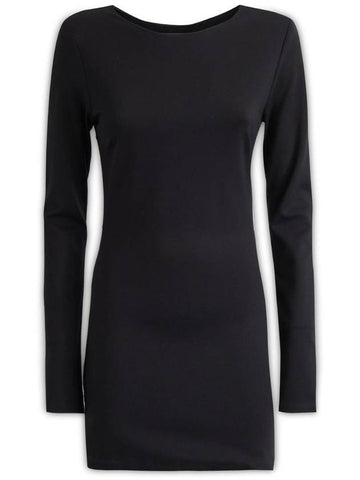 Rotate Birger Christensen Black Viscose Blend Dress - ROTATE - BALAAN 1