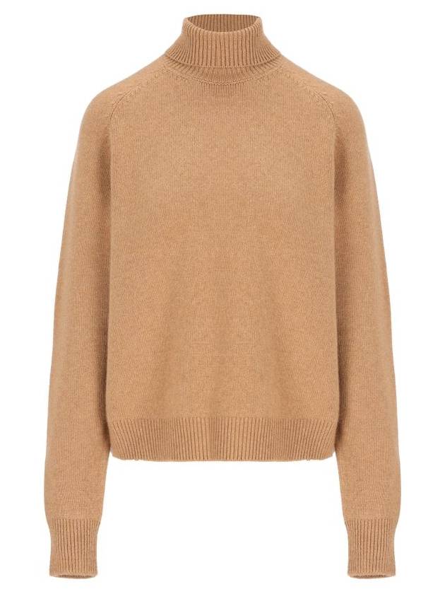 Pullover Cashmere Turtleneck Beige - FENDI - BALAAN 1