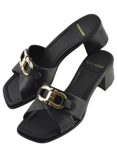 Ferragamo Gancini Mule Heels - SALVATORE FERRAGAMO - BALAAN 1