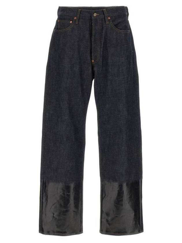 Lacquered Turn-Up Sraight Jeans Navy - MAISON MARGIELA - BALAAN 2