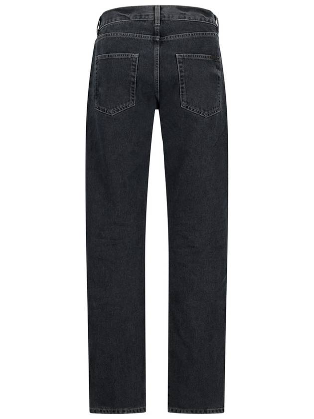 Classic Slim Cut Cotton Straight Jeans Black - SAINT LAURENT - BALAAN 3