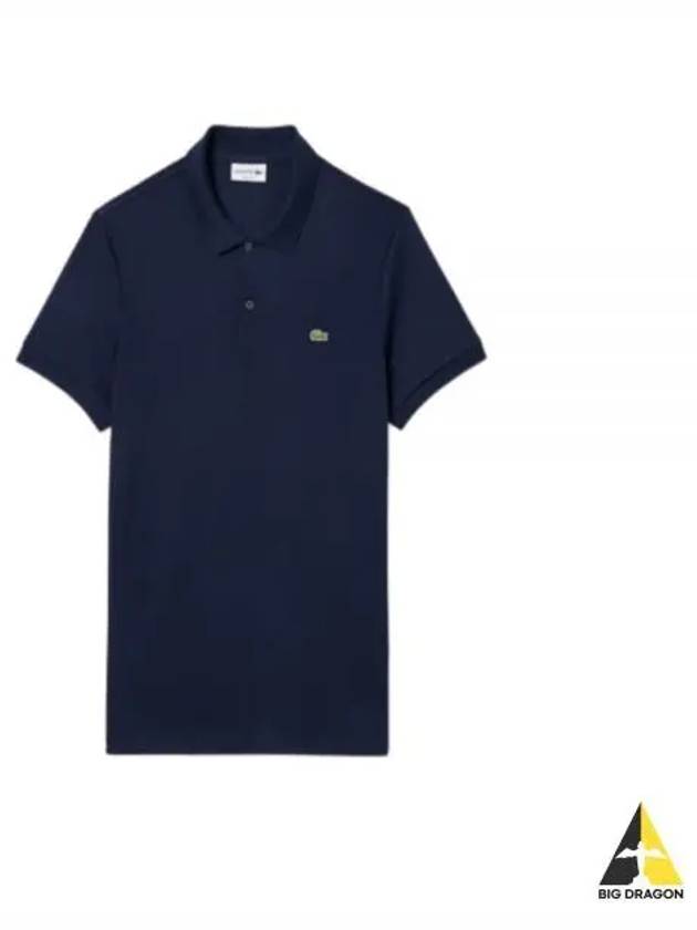 Men’s Regular Fit Pima Cotton Polo Shirt Navy - LACOSTE - BALAAN 2