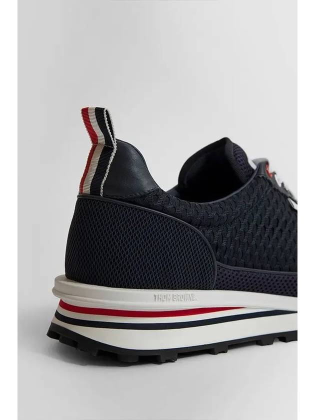 Men's Heavy Athletic Mesh Tech Runner Low Top Sneakers Navy - THOM BROWNE - BALAAN 7