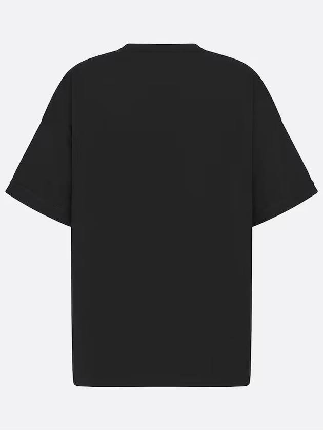 Oversized Fit Cotton Short Sleeve T-Shirt Black - DIOR - BALAAN 3