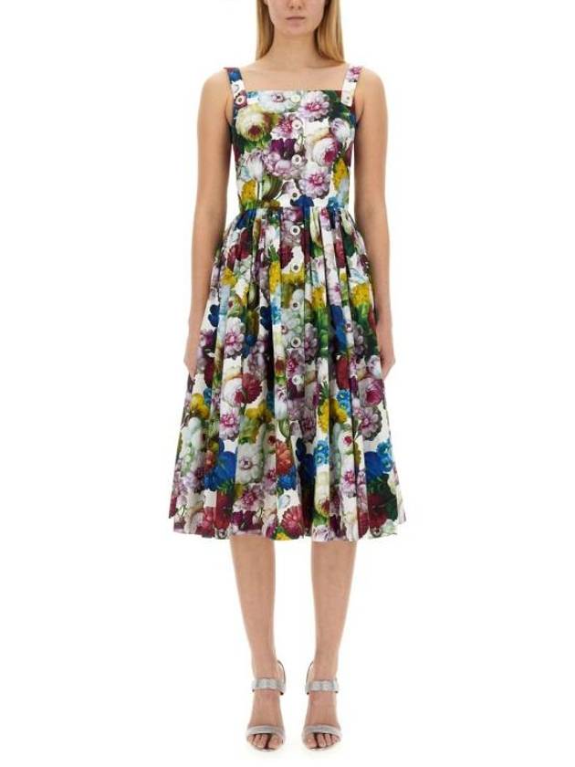 Midi Dress F6ZT0T HS5Q2HA4YF MULTICOLOUR - DOLCE&GABBANA - BALAAN 1