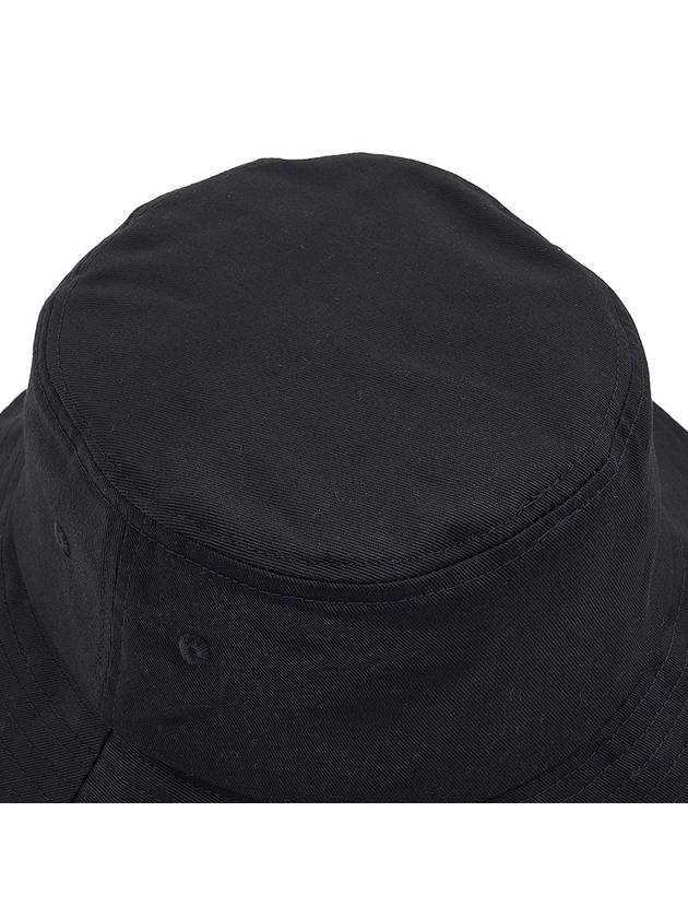 Embroidered Logo Cotton Bucket Hat Black - KENZO - BALAAN 9