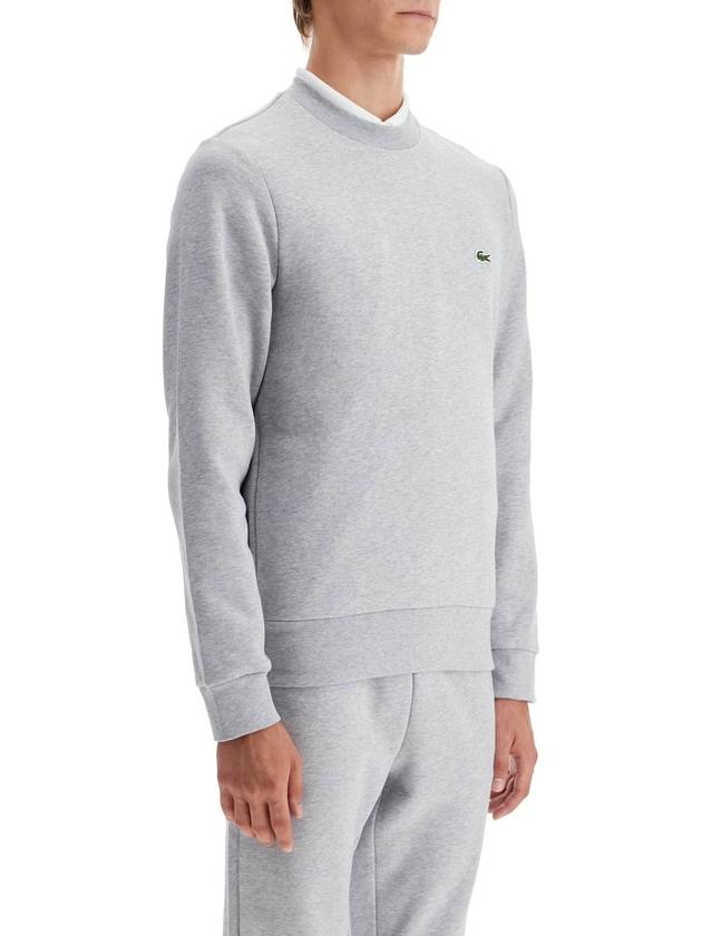 Logo Patch Crewneck Sweatshirt Grey - LACOSTE - BALAAN 3