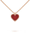 Sweet Alhambra Heart Pendant Pink Gold Necklace Carnelian - VANCLEEFARPELS - BALAAN 2