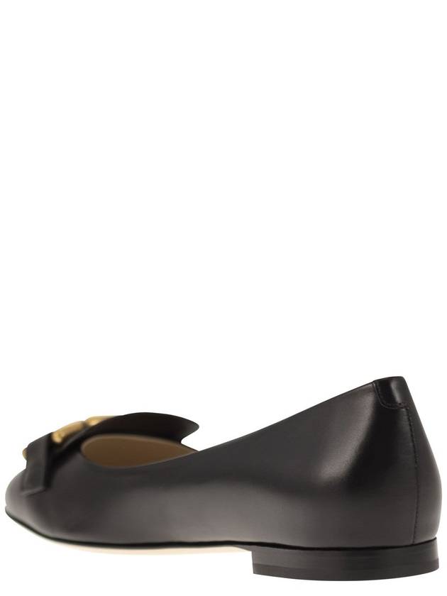 Kate Leather Ballerina Black - TOD'S - BALAAN 4