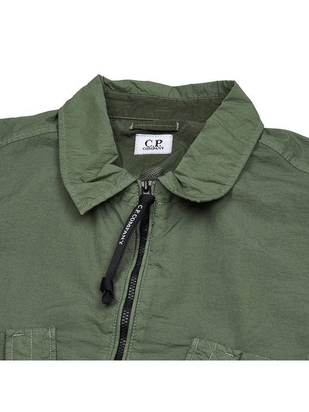 Taylon L Zipped Long Sleeve Shirt Green - CP COMPANY - BALAAN 8