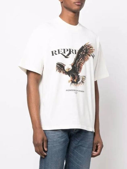 Representant Men's Eagle Printing Round Flat White Short Sleeve M05170 72 - REPRESENT - BALAAN 2