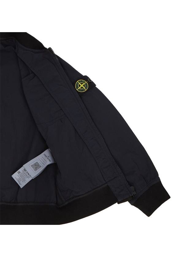 Kids Garment Dyed Cotton Nylon Bomber Jacket Navy - STONE ISLAND - BALAAN 8