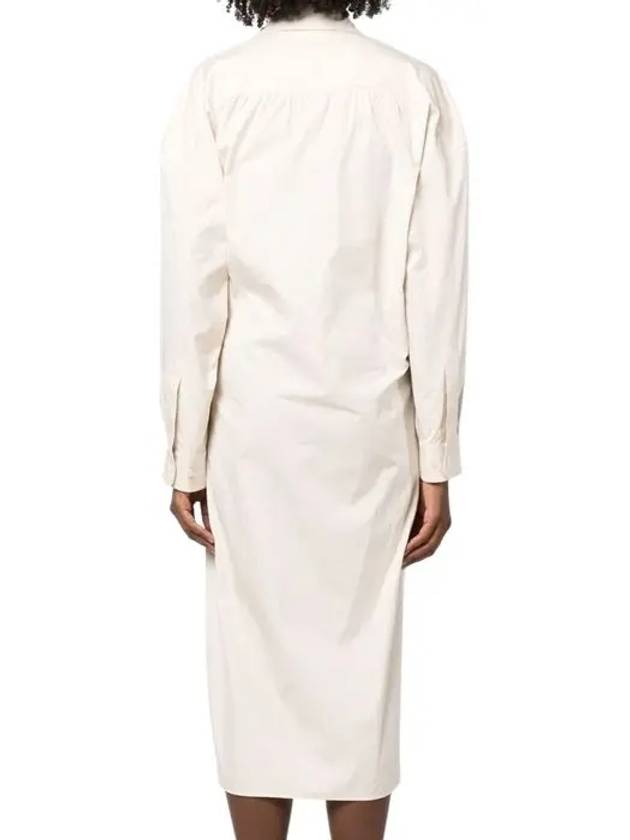 Twisted Cotton Shirt Midi Dress Ivory - LEMAIRE - BALAAN 4