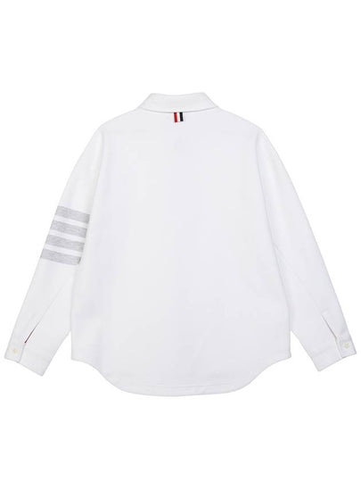 Exclusive special price limited to 30 pieces FJT247A 06772 100 Women s overshirt jacket - THOM BROWNE - BALAAN 2