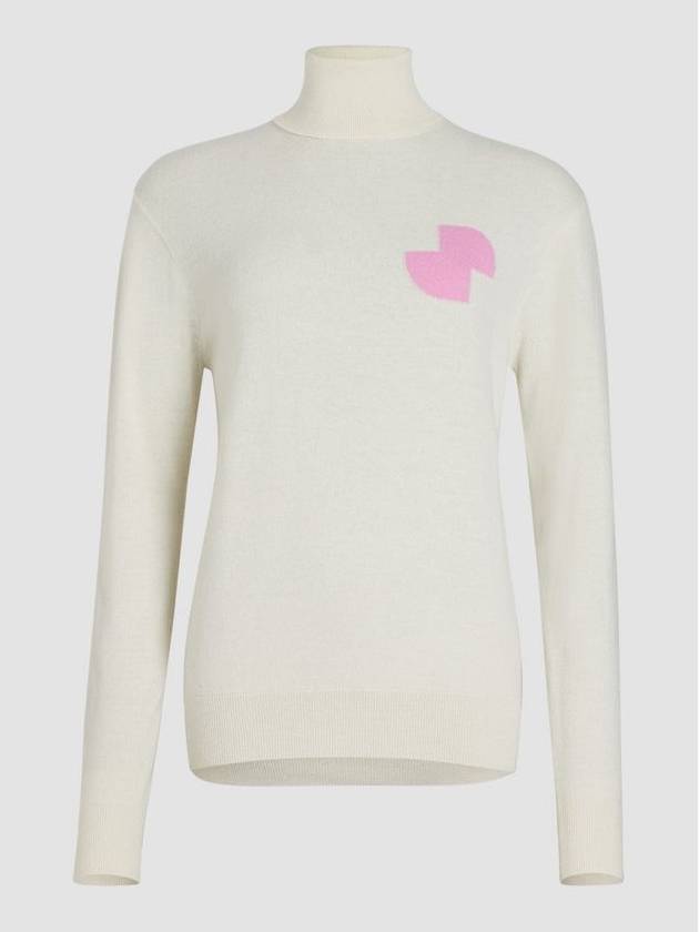 Wool Logo Turtleneck White - PATOU - BALAAN 2