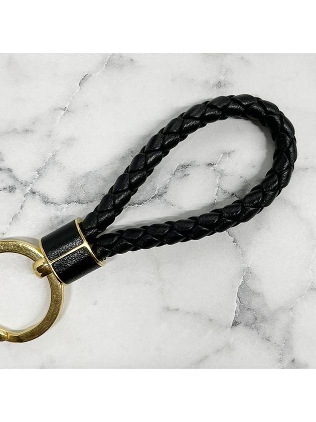 Intrecciato Lambskin Key Holder Black - BOTTEGA VENETA - BALAAN 8