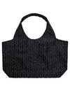 Flower jacquard shopper tote bag black - RHEEMIN - BALAAN 3