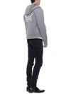 Hector Jacquard Back Diagonal Striped Cotton Zip-up Hoodie Grey - THOM BROWNE - BALAAN 7