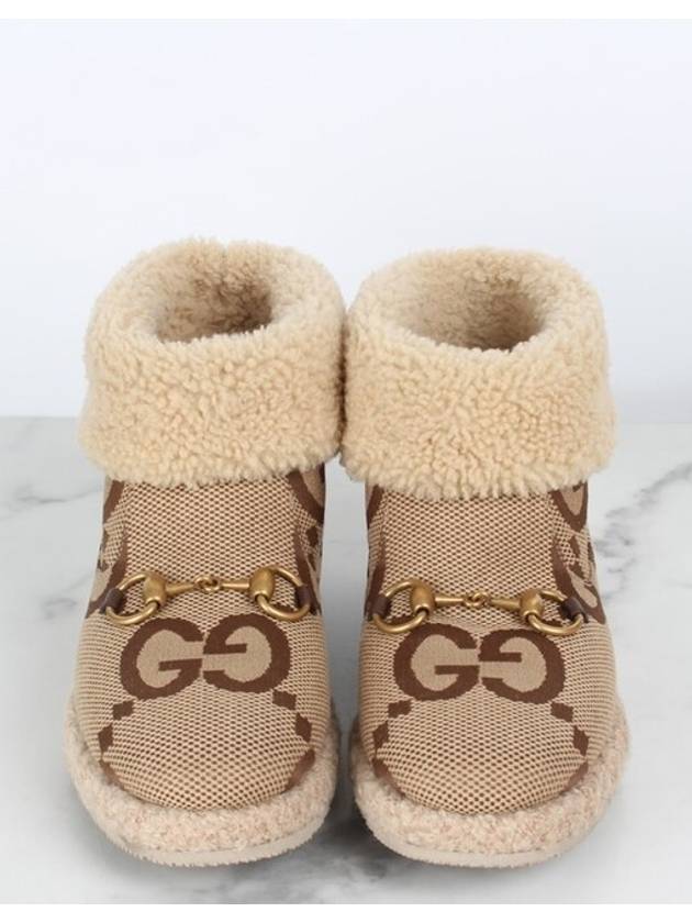 Horsebit GG shearling fur boots 36 5 235 - GUCCI - BALAAN 3