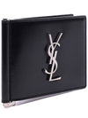 Monogram Money Clip Half Wallet Black - SAINT LAURENT - BALAAN 4