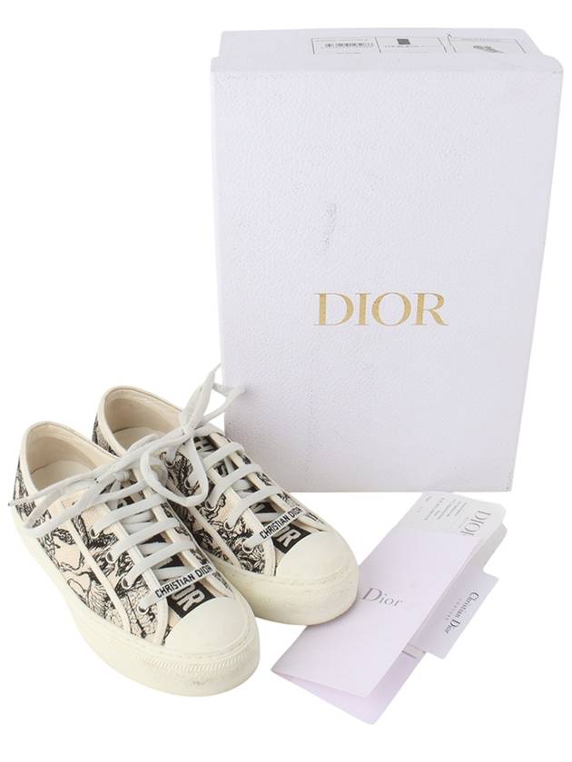 KCK211ZEB Walk Embroidery Cotton Sneakers Size 35 Department Store Invoice 34258 3 - DIOR - BALAAN 8