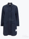 Military Ripstop Round Collar Over Pea Coat Navy - THOM BROWNE - BALAAN 2