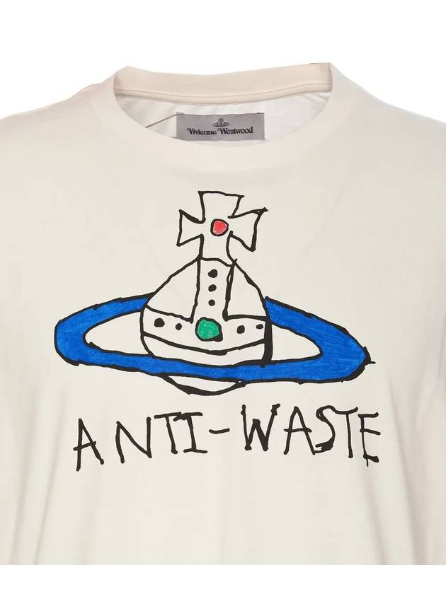 Anti Waste Short Sleeve T-Shirt Ivory - VIVIENNE WESTWOOD - BALAAN 4