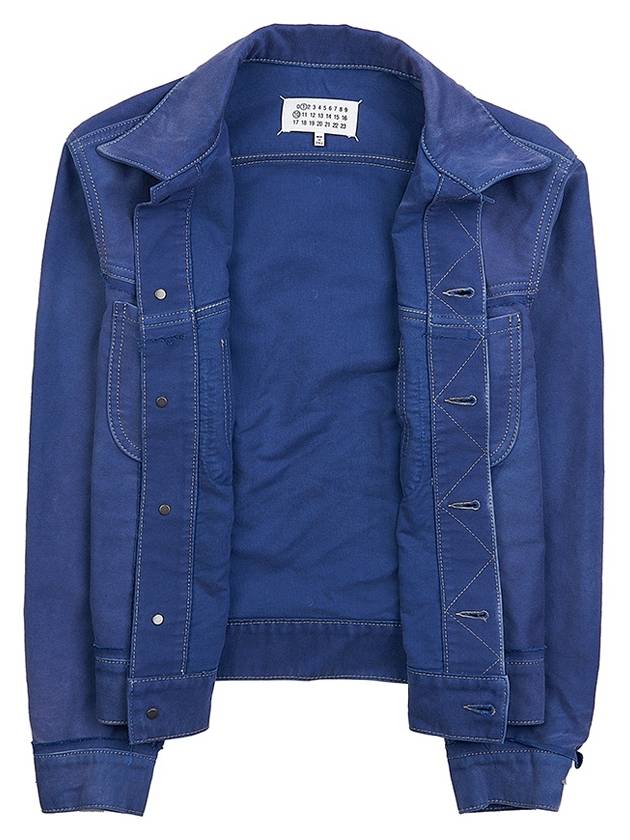 Worker Moleskin Jacket Cobalt Blue - MAISON MARGIELA - BALAAN 11